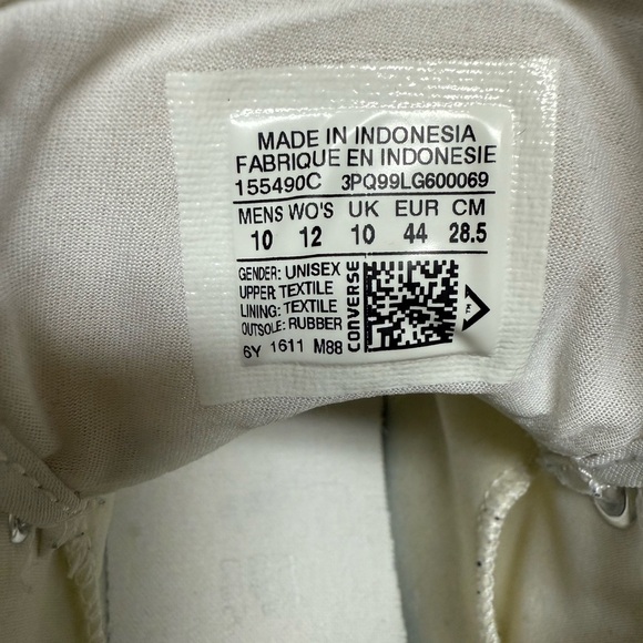 NIB Converse AllStar Chuck Taylor Syde Street Mid white sneakers Men 10 Women 12 - Picture 12 of 15